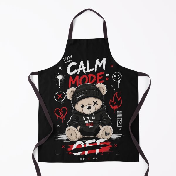 Item preview, Calm Mode OFF Angry Teddy T-Shirts – Streetwear Graphic designed and sold by KDesignCrafts.