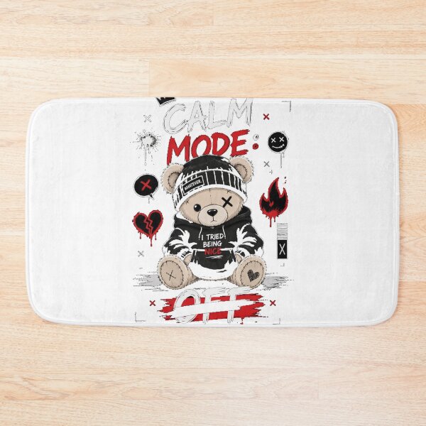 Item preview, Calm Mode OFF Angry Teddy T-Shirts – Streetwear Graphic designed and sold by KDesignCrafts.