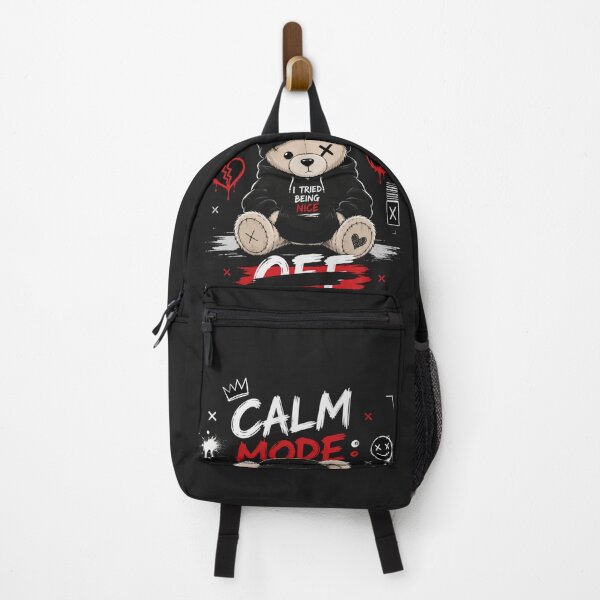 Item preview, Calm Mode OFF Angry Teddy T-Shirts – Streetwear Graphic designed and sold by KDesignCrafts.