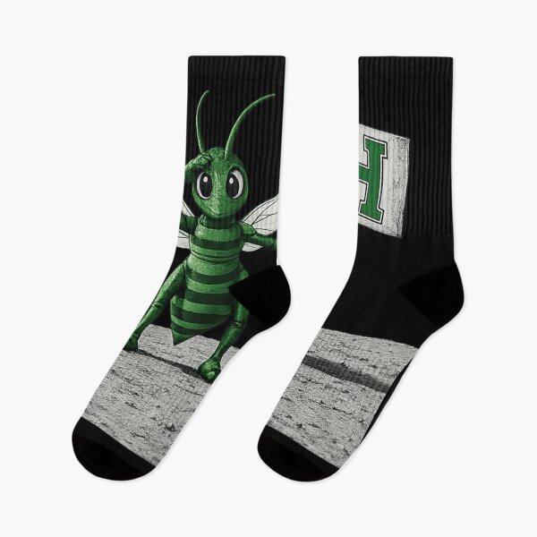 Item preview, Green Hornet Mascot Saluting On Moon With Green Letter H Flag designed and sold by StuZabine.