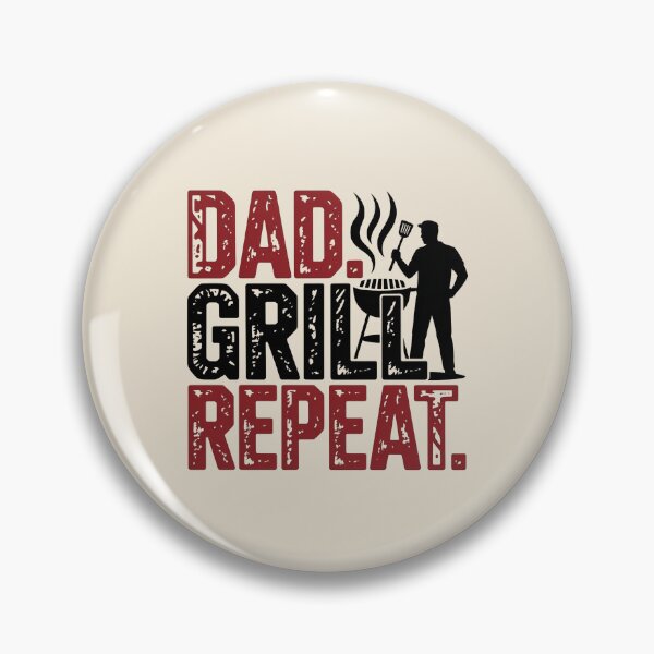 Item preview, Dad Grill Repeat Funny BBQ Design designed and sold by WikaKowalczyk.