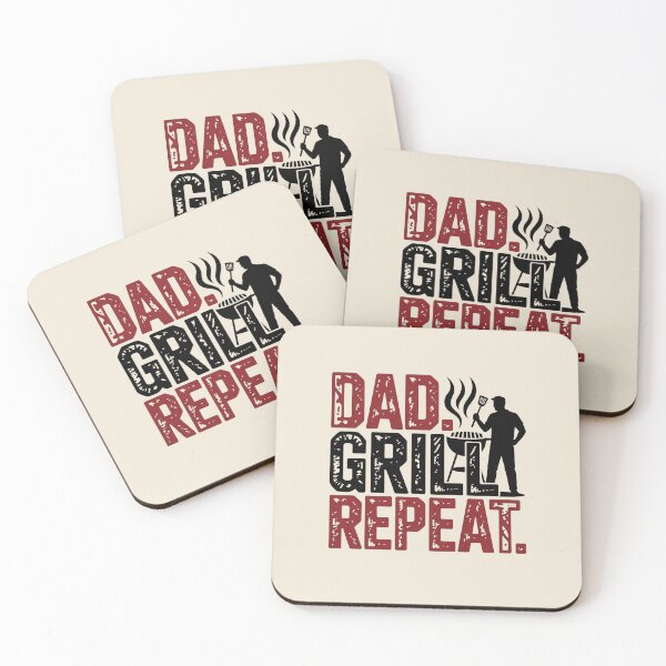 Item preview, Dad Grill Repeat Funny BBQ Design designed and sold by WikaKowalczyk.