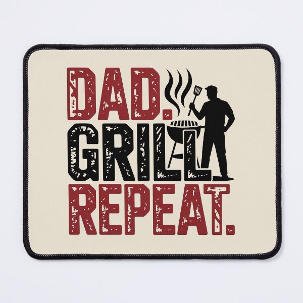 Item preview, Dad Grill Repeat Funny BBQ Design designed and sold by WikaKowalczyk.