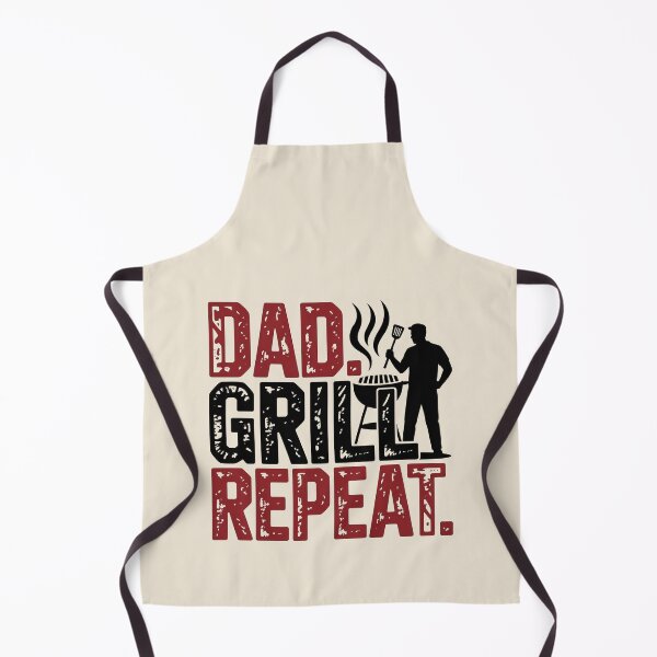 Item preview, Dad Grill Repeat Funny BBQ Design designed and sold by WikaKowalczyk.
