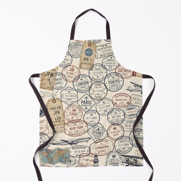 Item preview, Vintage Passport Stamp Pattern International Adventure designed and sold by SplashTastic.