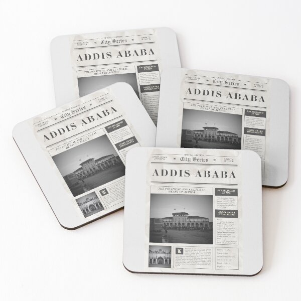 Item preview, Addis Ababa Vintage Newspaper – City Series Travel Print designed and sold by YerukDesign.