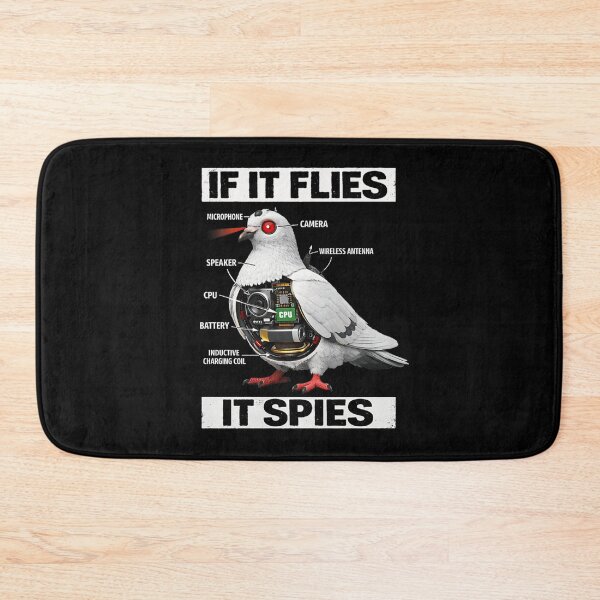 Item preview, Birds Are Not Real Conspiracy Theory Spy Pigeon Robot Drone Illustration designed and sold by StuZabine.