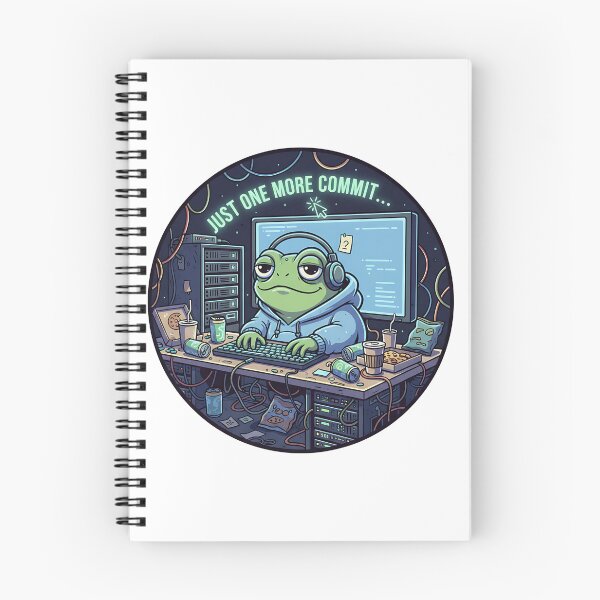 Item preview, Solo un commit más - Programador cansado Frog Coder designed and sold by Urben Loop.