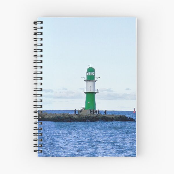 Item preview, Green and Red Lighthouses in Warnemünde designed and sold by MarionsArt.