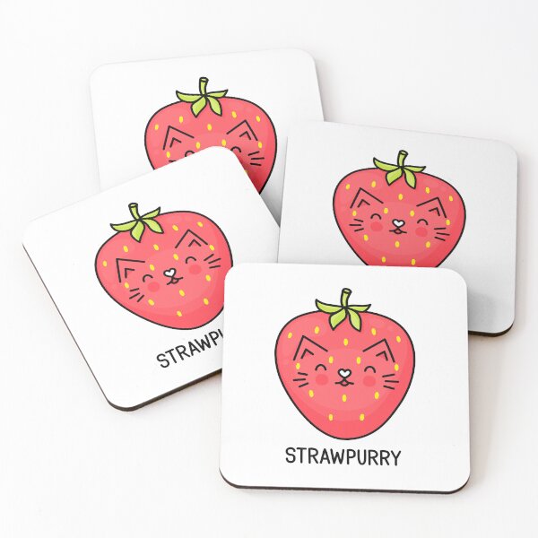 Item preview, Strawpurry Cute Strawberry Cat | Kawaii Fruit Kitty Design designed and sold by Plant Cult.