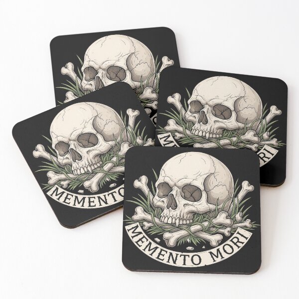 Item preview, Memento Mori Skull and Dead Leaves Bones designed and sold by nuel-art.