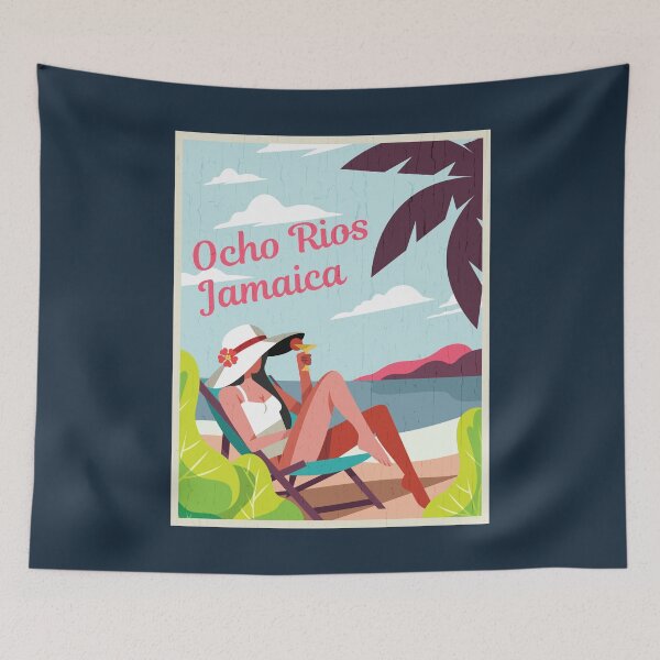 Item preview, Vintage Ocho Rios Jamaica Tropical Vacation Poster designed and sold by dk80.
