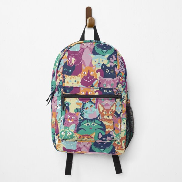Item preview, Loads of Cats, Colorful colony of cats and kittens designed and sold by BeeFoxTree.