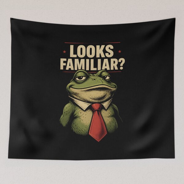Item preview, Looks Familiar Business Frog Smug Toad designed and sold by SplashTastic.