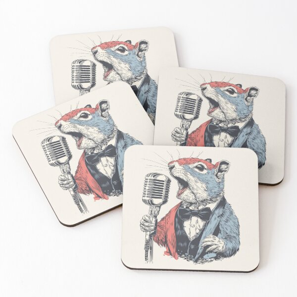 Item preview, Retro 1950s Squirrel Singer Art designed and sold by Cosmic Cactus.