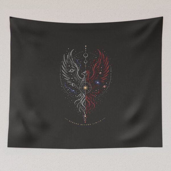 Item preview, Phoenix Reborn Beyond Limits T-Shirts – Cosmic Fire Wings designed and sold by KDesignCrafts.