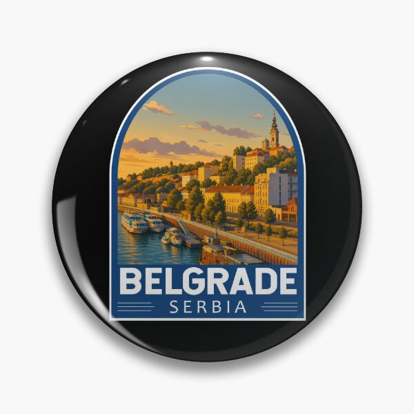 Item preview, Belgrade Serbia Travel Art Emblem designed and sold by KrisSidDesigns.