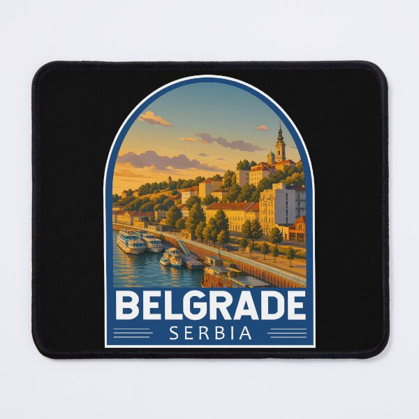 Item preview, Belgrade Serbia Travel Art Emblem designed and sold by KrisSidDesigns.