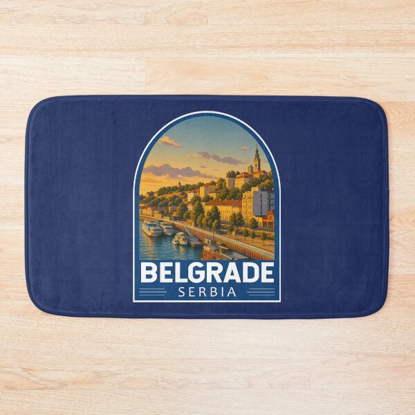 Item preview, Belgrade Serbia Travel Art Emblem designed and sold by KrisSidDesigns.
