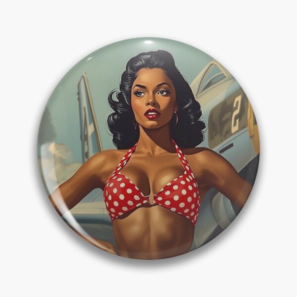Item preview, Classic 1950s Warbird Pin-Up Girl - Vintage Aviation Aesthetic designed and sold by MissSaylor.