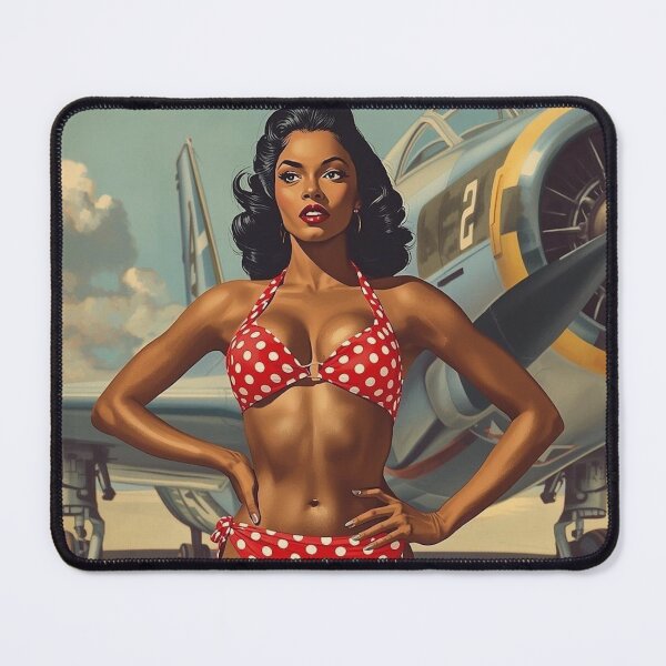 Item preview, Classic 1950s Warbird Pin-Up Girl - Vintage Aviation Aesthetic designed and sold by MissSaylor.