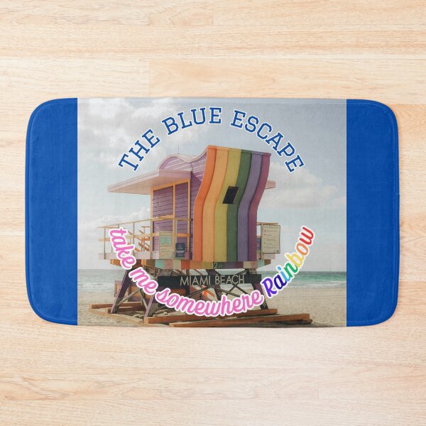 Item preview, The Blue Escape Take Me Somewhere Rainbow Beach Miami designed and sold by LittleBigGifts.