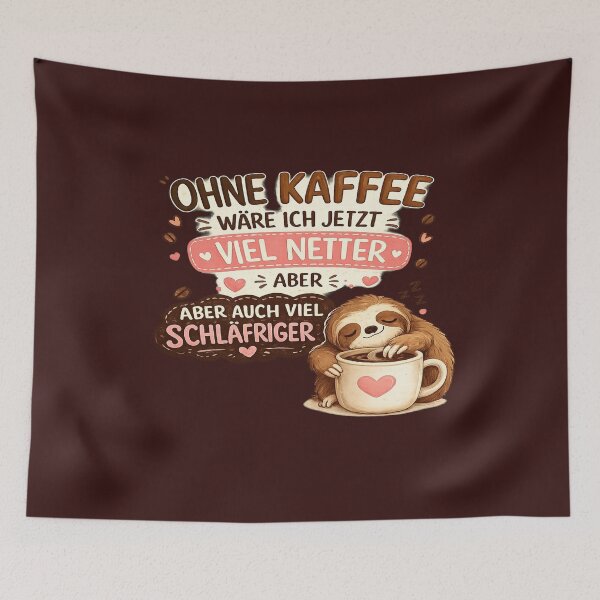 Item preview, I'd be nicer without coffee – Funny sloth coffee saying design designed and sold by khawariweaves.