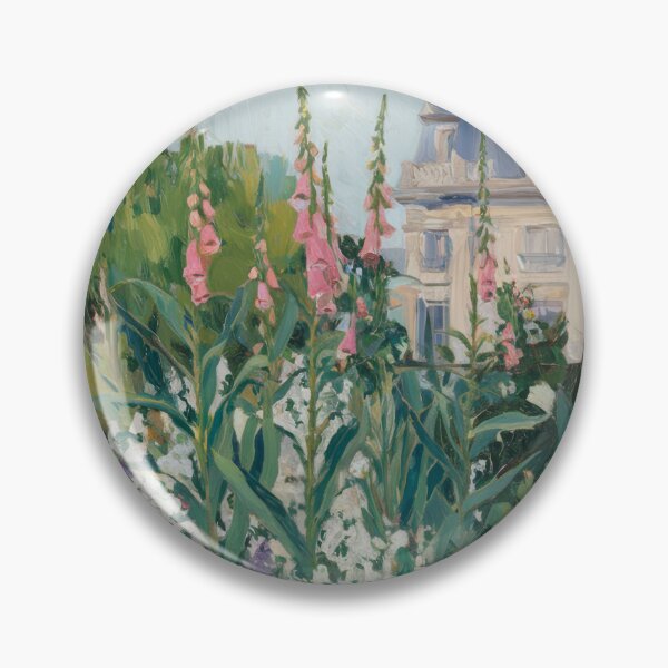 Item preview, French Country Garden Painting - Yellow Flowers and Chateau View designed and sold by CARRAANN.