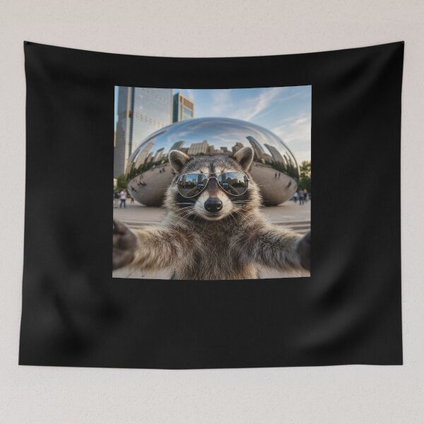 Item preview, Urban Raccoon Selfie Chicago Bean Sunglasses designed and sold by snowry.