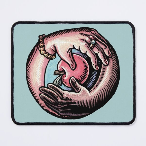 Item preview, black and white hands encircle an apple designed and sold by LisaHaney.