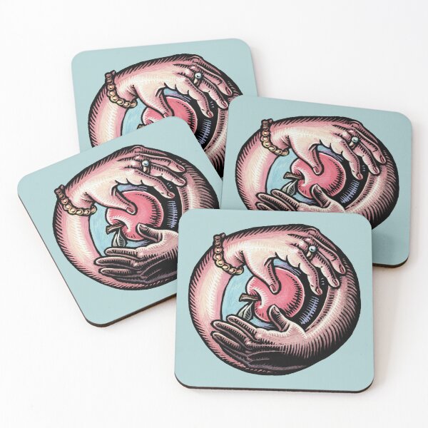 Item preview, black and white hands encircle an apple designed and sold by LisaHaney.