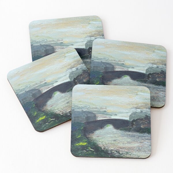Item preview, High tide under an old bridge designed and sold by StrayfishArts.