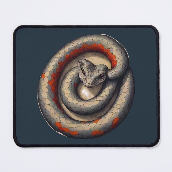 Item preview, Geometric Coiled Snake – Modern Animal Art designed and sold by Tklezardesigns.