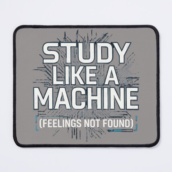Item preview, Study Like a Machine Feelings Not Found Engineering AI designed and sold by Amr Darwish Graphic designer.
