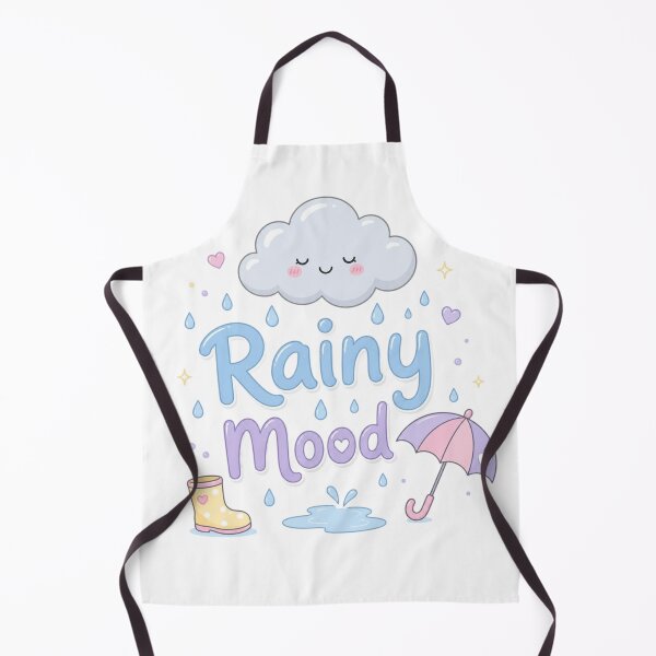 Item preview, Cute Rainy Mood Aesthetic Design | Kawaii Cloud & Umbrella Pastel Minimal White Background Cozy Vibes Sticker, T-Shirt, Phone Case designed and sold by Sanika arts .
