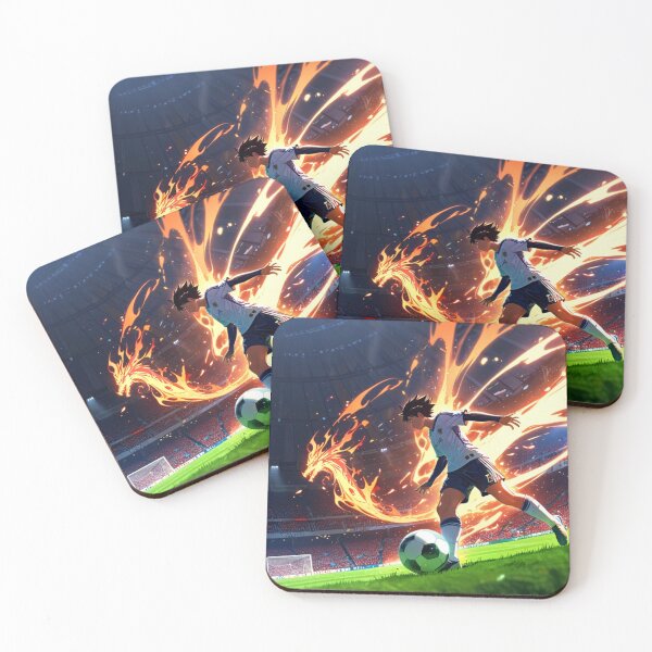 Item preview, Anime Soccer Player Kicking Fire Dragon Ball designed and sold by maplesoulkiller.