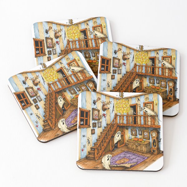 Item preview, Spooky Haunted House Illustration designed and sold by ngocanhqn102.