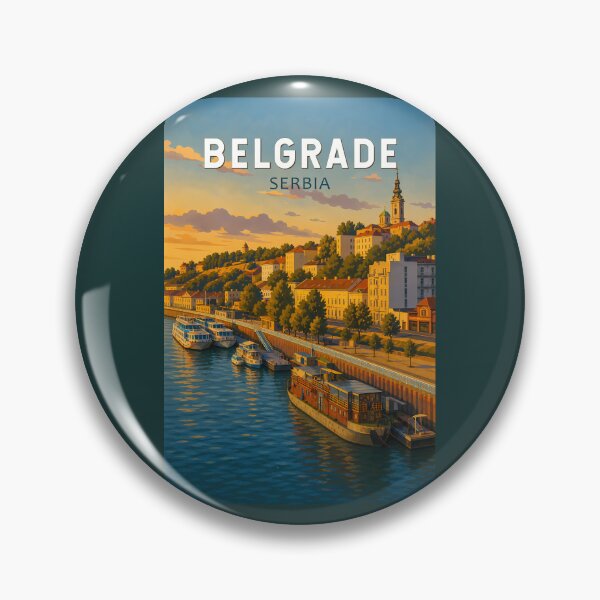 Item preview, Belgrade Serbia Illustration Travel Art Vintage designed and sold by KrisSidDesigns.