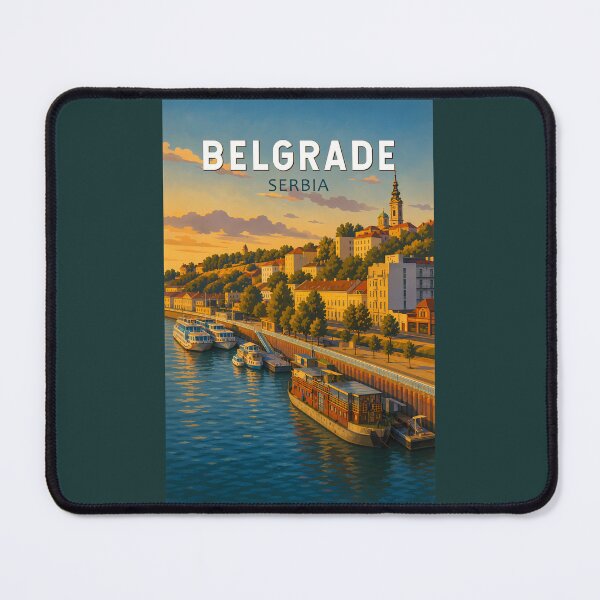 Item preview, Belgrade Serbia Illustration Travel Art Vintage designed and sold by KrisSidDesigns.