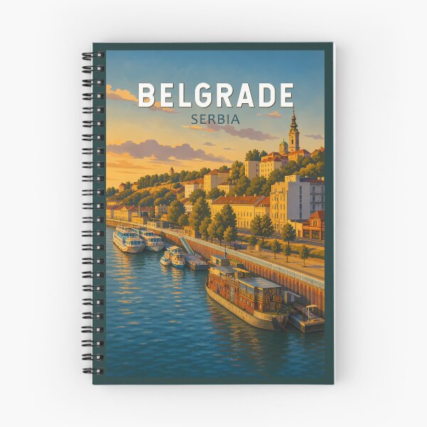 Item preview, Belgrade Serbia Illustration Travel Art Vintage designed and sold by KrisSidDesigns.