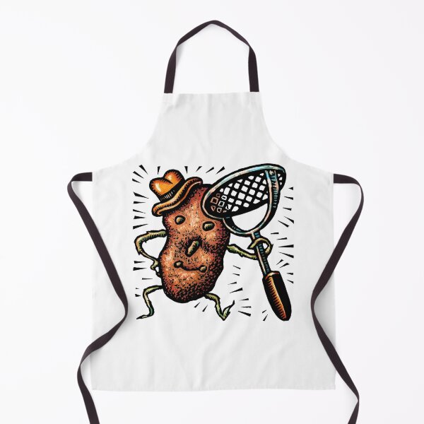 Item preview, potato man wearing a hat and holding potato masher designed and sold by LisaHaney.