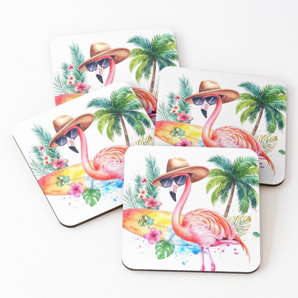 Item preview, Tropical Surfer Flamingo  designed and sold by EdicrisR.