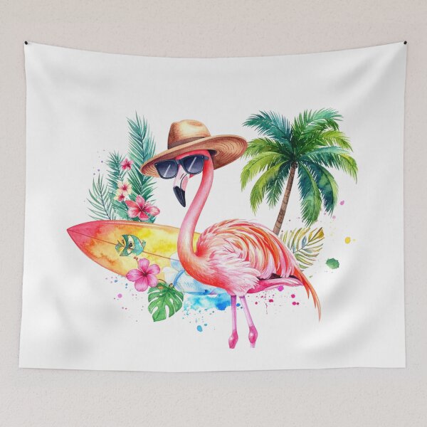 Item preview, Tropical Surfer Flamingo  designed and sold by EdicrisR.