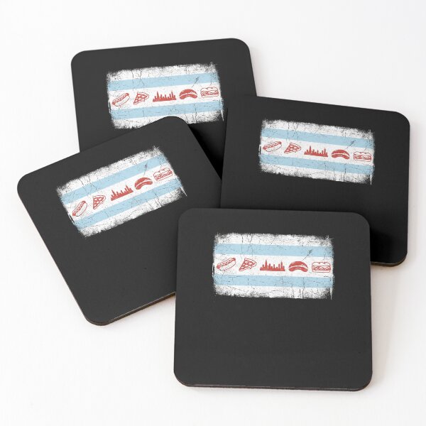 Item preview, Chicago Flag Foodie Skyline Distressed Style designed and sold by snowry.