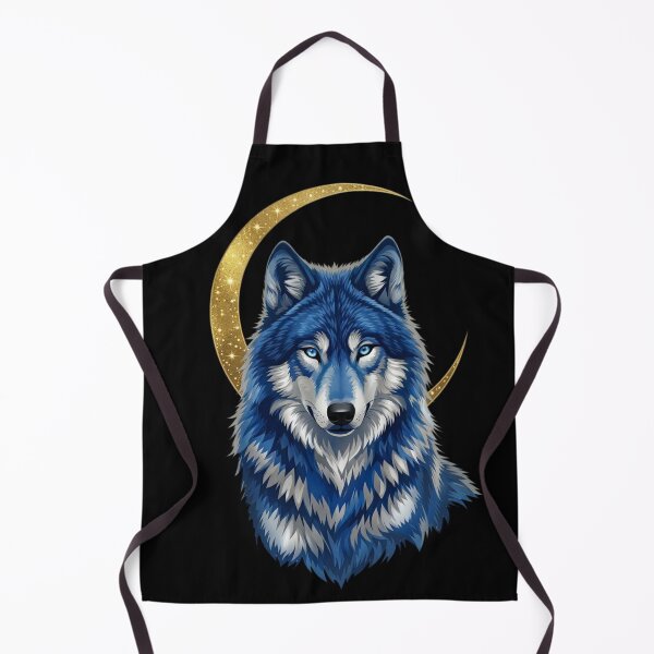Item preview, Blue Wolf Moon - Celestial Spirit Animal Aesthetic designed and sold by Golden Threads Studio.
