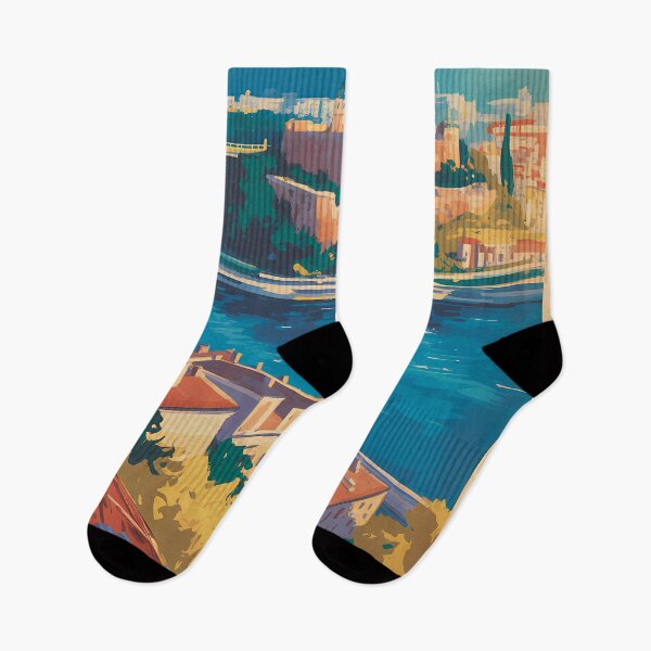 Item preview, Belgrade Serbia River Illustration Travel Art Vintage designed and sold by KrisSidDesigns.