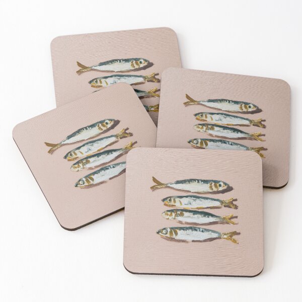 Item preview, Minimalist Coastal Sardine Fish designed and sold by Nova~Prints.