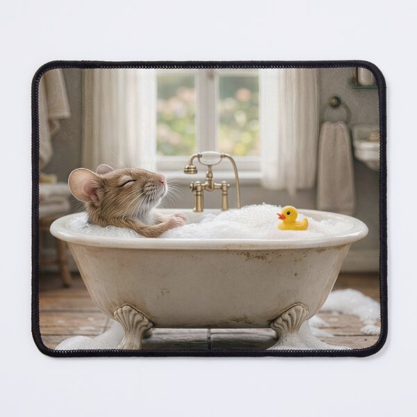 Item preview, Mouse In a Bubble Bath designed and sold by Maria Dryfhout.