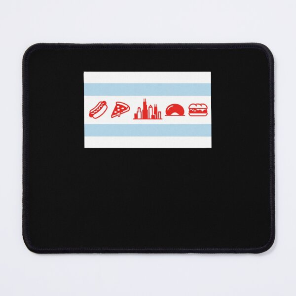 Item preview, Chicago City Icons Flag Hot Dog Pizza Bean designed and sold by snowry.