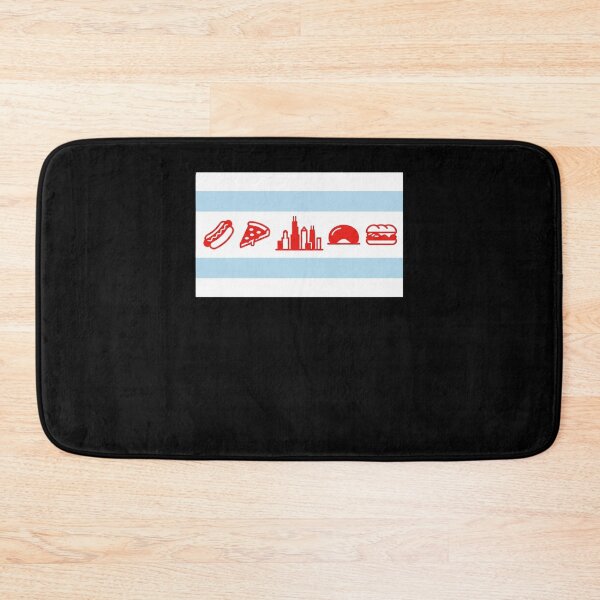 Item preview, Chicago City Icons Flag Hot Dog Pizza Bean designed and sold by snowry.